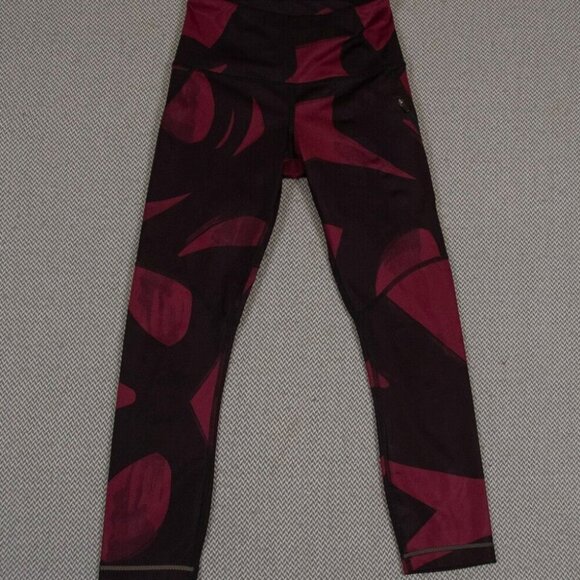 Lululemon All Sport Crop Patterned Backspin Stroke Dashing Purple Leggings 2 - Picture 2 of 12